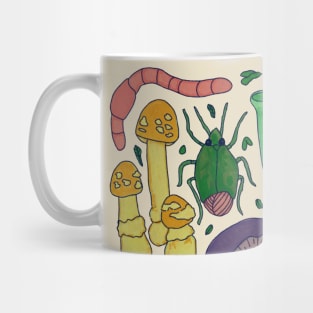 Grubs, Bugs, and Mushrooms Mug